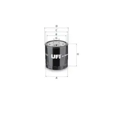 UFI olajszűrő 23.721.00 autóalkatrész