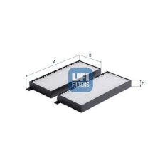 UFI szűrő, utastér levegő 53.398.00 autóalkatrész