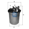 UFI Üzemanyagszűrő UFI 24.004.00