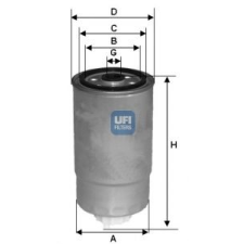 UFI Üzemanyagszűrő UFI 24.H2O.08 üzemanyagszűrő