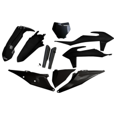 UFO Műanyag készlet villavédőkkel KTM SX / SX-F 2019-2022 UFO fekete egyéb motorkerékpár alkatrész