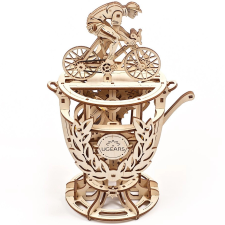 Ugears mechanikus 3D fa kirakó - Önjáró bringás puzzle, kirakós