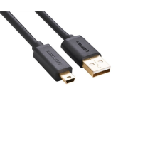 uGreen 10354 USB-A apa - Mini USB apa 2.0 Adat és töltőkábel - Fekete (0.5m) kábel és adapter