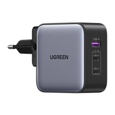 uGreen 2x USB-C, 1x USB-A hálózati töltő 65W (90409) (90409) - Töltők mobiltelefon kellék