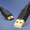 uGreen 5 tűs aranyozott USB -kábel - Mini USB 0,5 m fekete (US132)