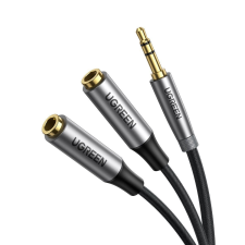 uGreen AUX audio elosztó 3,5 mm-es jack kábel 20cm szürke (50253) (UG50253) kábel és adapter