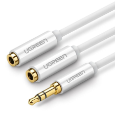 uGreen AUX audio elosztó 3,5 mm-es jack kábel UGREEN AV123, 25 cm (fehér) kábel