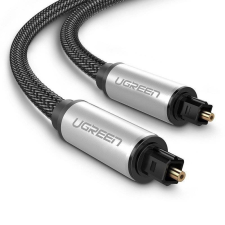 uGreen AV108 Toslink audio optikai kábel, fonott alumínium, 1 m (szürke) kábel és adapter