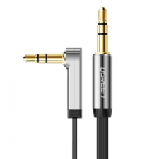 uGreen AV119 Flat audio kábel 3.5mm mini jack 0.5m, fekete mobiltelefon kellék