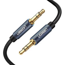 uGreen AV122 3,5 mm-es AUX csatlakozó kábel, 2m (fekete) kábel és adapter