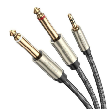 uGreen AV126 TRS 3,5 mm - 2x TS 6,35 mm kábel, 5m (szürke) kábel és adapter