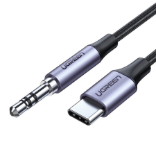 uGreen AV143 Jack 3,5 mm - USB-C AUX kábel 1m fekete-szürke (30633) kábel és adapter