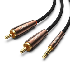 uGreen AV170 kábel 2x RCA (Cinch) jack 3,5 mm, 2m (fekete) kábel és adapter