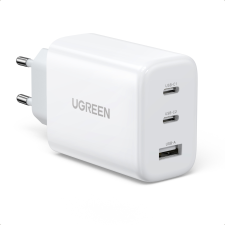 uGreen CD275 2x USB-C / USB-A Hálózati töltő - Fehér (65W) (90496B) mobiltelefon kellék