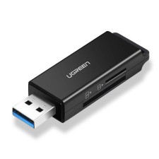 uGreen CM104 SD / microSD USB 3.0 memóriakártya-olvasó (fekete) kábel és adapter