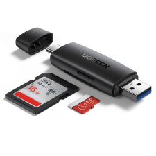 uGreen CM304 USB + USB-C adapter SD + microSD kártyaolvasó (fekete) kártyaolvasó