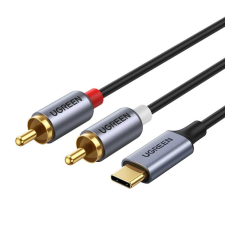 uGreen CM451 USB-C -->  2x RCA (Cinch) 1.5m fekete (20193) (UG20193) kábel és adapter