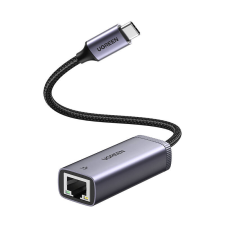 uGreen CM483 USB-C RJ45 hálózati adapter (szürke) kábel és adapter
