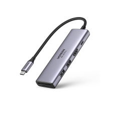 uGreen CM511 5 az 1-ben adapter USB-C hub, 2x USB, HDMI, USB-C, TF, SD, szürke (60384) (UG60384) laptop kellék