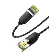 uGreen F/FTP CAT7 Patch kábel 1m Fekete kábel és adapter