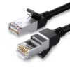 uGreen lapos hálózati kábel fém csatlakozókkal, Ethernet RJ45, Cat.6, UTP, 5m (fekete)