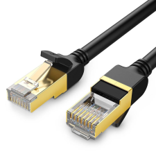 uGreen NW107 Ethernet RJ45 kábel, Cat.7, STP, 2m (fekete) kábel és adapter
