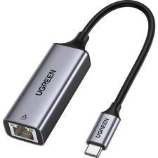 uGreen RJ45 USB-C - Gigabit Ethernet adapter, alumínium, szürke (50737B) kábel és adapter