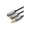 uGreen Ugrenn 10532B 3.5mm Jack apa - 2x 3.5mm Jack anya Kábel (0.2m) (10532B-UGREEN)