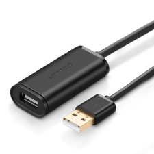 uGreen US121 USB 2.0 hosszabbító kábel aktív 10m fekete (10321) (UG10321) kábel és adapter