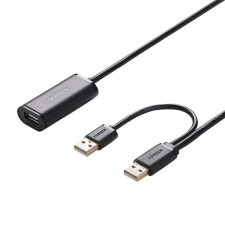 uGreen US137 2x USB 2.0 aktív hosszabbító kábel 5m fekete (20213) (UG20213) kábel és adapter