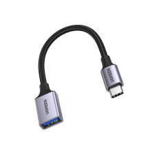 uGreen US378 USB Type-C apa - USB-A anya OTG kábel - Fekete kábel és adapter