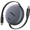 uGreen USB-C-USB-C behúzható, állítható töltő-és adatkábel automatikus visszatekeréssel, 100W, 1m, fekete