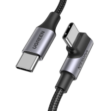 uGreen USB-C-USB-C kábel, ferde UGREEN US334 5A, PD 100W, 2m (fekete) kábel és adapter