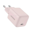 uGreen X512 hálózati töltő Type-C aljzat (20W, GaN, PD gyorstöltő, mini) RÓZSASZÍN (UGREEN_55556)