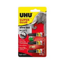 UHU Pillanatragasztó UHU Super Glue Mini 1 gr 3 db/bliszter ragasztó