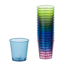  Újrafelhasználható műanyag shot szemüveg 4 halvány színű 30ml - 16db pálinkás pohár