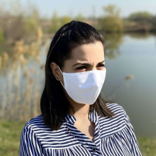  Újrahasználható 3 rétegű Egészségügyi Textil Szájmaszk Orr rész kialakítással tisztító- és takarítószer, higiénia