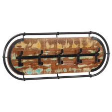  Újrahasznosított fa falra szerelhető ruhafogas 5 akasztóval bútor