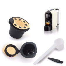  Újratölthető 2db-os kávékapszula szett Fekete+Arany konyhai eszköz