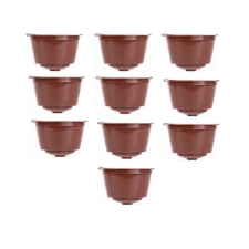  Újratölthető kávékapszula 10db Nescafe Dolce Gusto kávégéphez, barna színű kávéfőző kellék