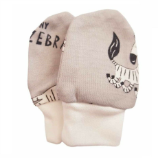  Újszülött karmolás elleni kesztyű - Zebra Szürke