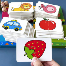 UJT5872 16 darabos Montessori Puzzle Kártya játék puzzle, kirakós
