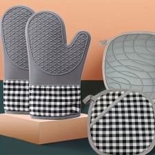 UJT6225 1db Kétkezes Szilikon, Hőálló Sütőkesztyű konyhai eszköz