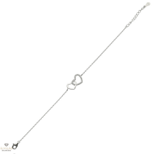 Újvilág Kollekció Ezüst dupla szív karlánc 20 cm - 07118-156 karkötő