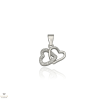 Újvilág Kollekció Ezüst dupla szív medál - 09139-46