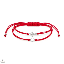 Újvilág Kollekció Ezüst kereszt és szív karkötő 19 cm - 07RED217-01 karkötő