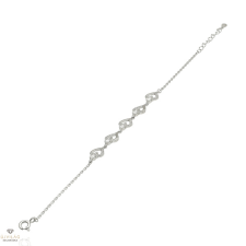 Újvilág Kollekció Ezüst szív karlánc 17 cm - 07118-44 karkötő