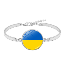 Ukrajna fém karkötő - Ukrán zászló karkötő