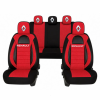 Üléshuzat készlet univerzális Racing, bordo-fekete, testreszabott Renault