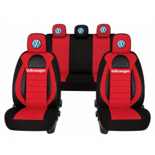  Üléshuzat készlet univerzális Racing, bordo-fekete, Volkswagen felirattal ülésbetét, üléshuzat
